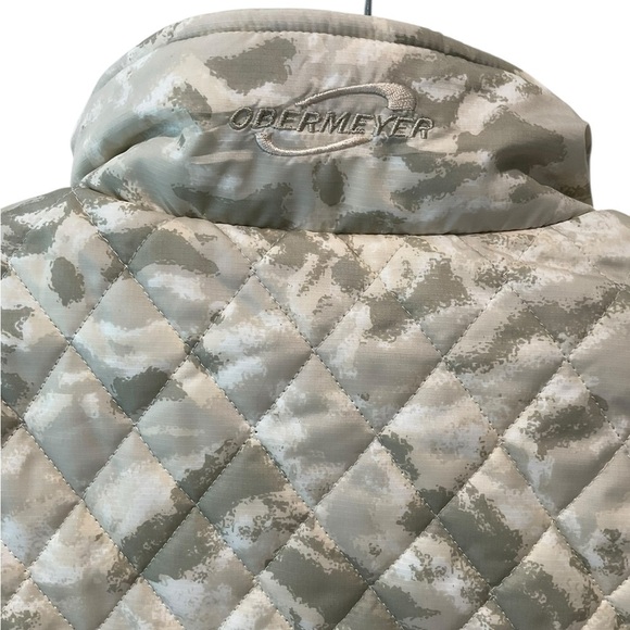 Obermeyer Vest Mens Size Small Camouflage Ski Jacket Zip Front Pockets - Picture 3 of 6